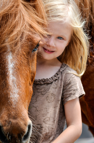 young girl and a horse